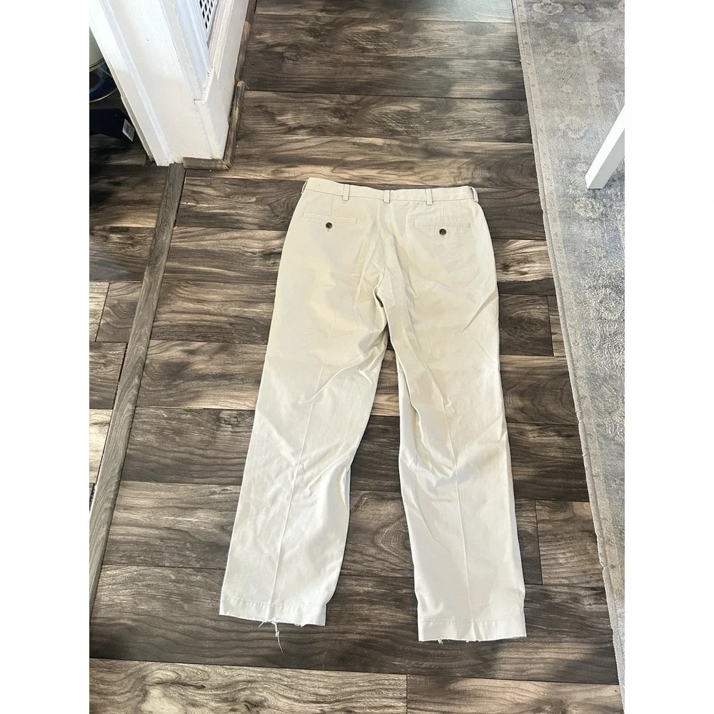 Brooks Brother Pleated Chino Pants Men's 34x30 Khaki‎ Beige 610